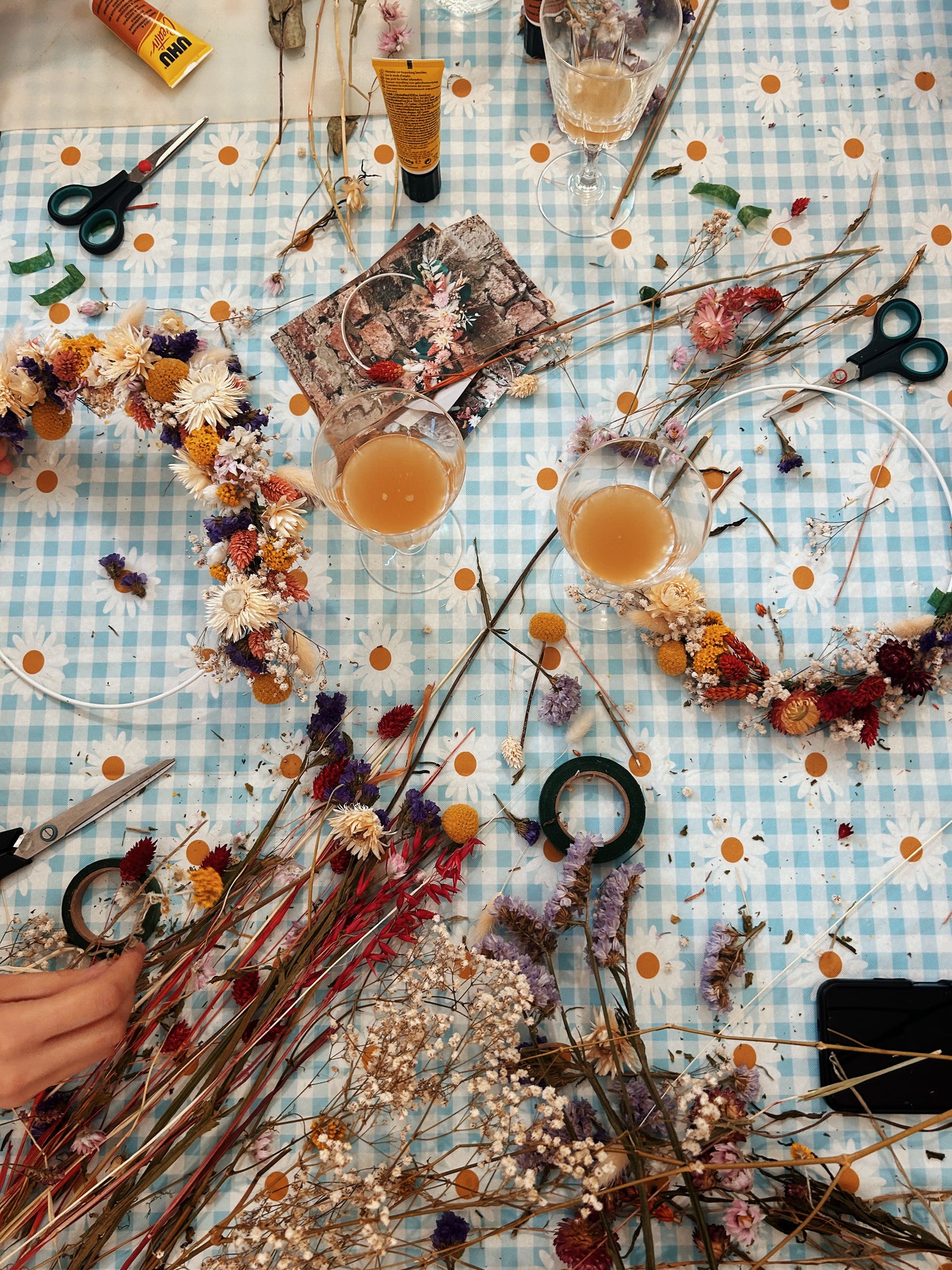 Atelier - créer une couronne de fleurs séchées