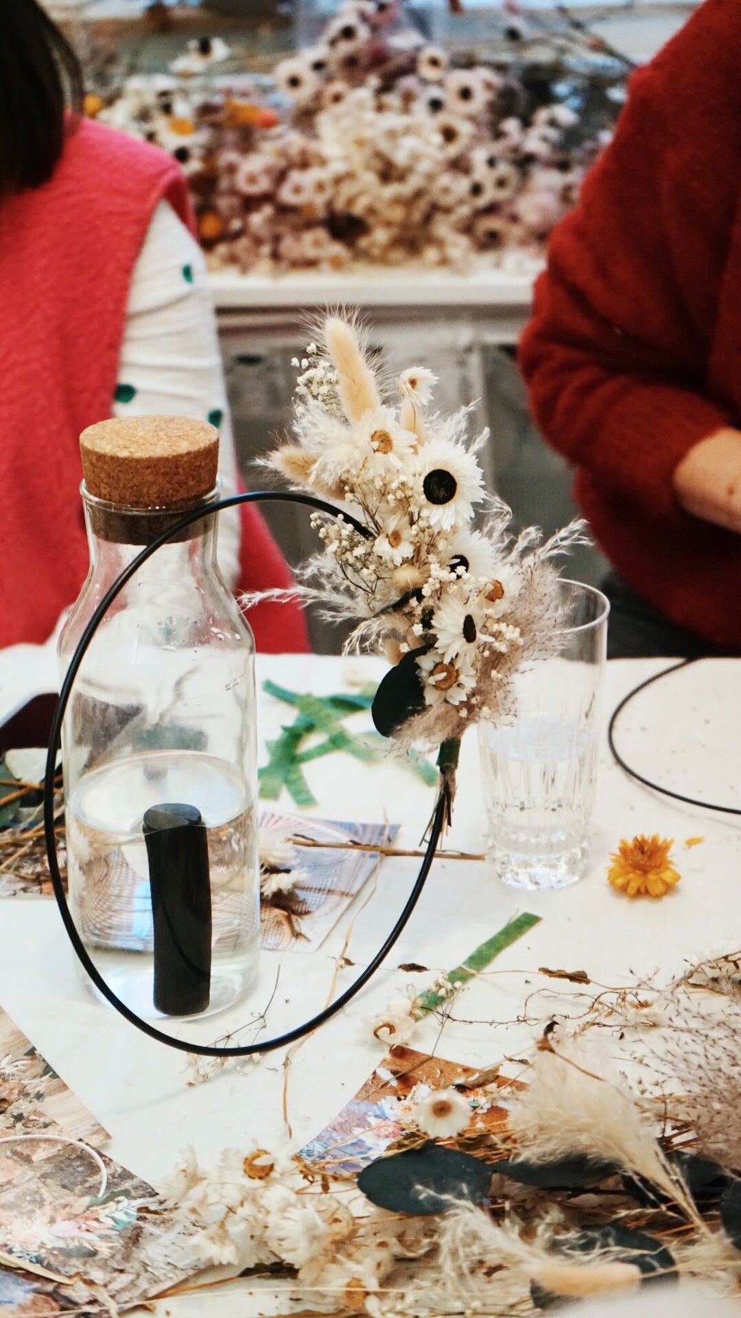 Atelier - créer une couronne de fleurs séchées