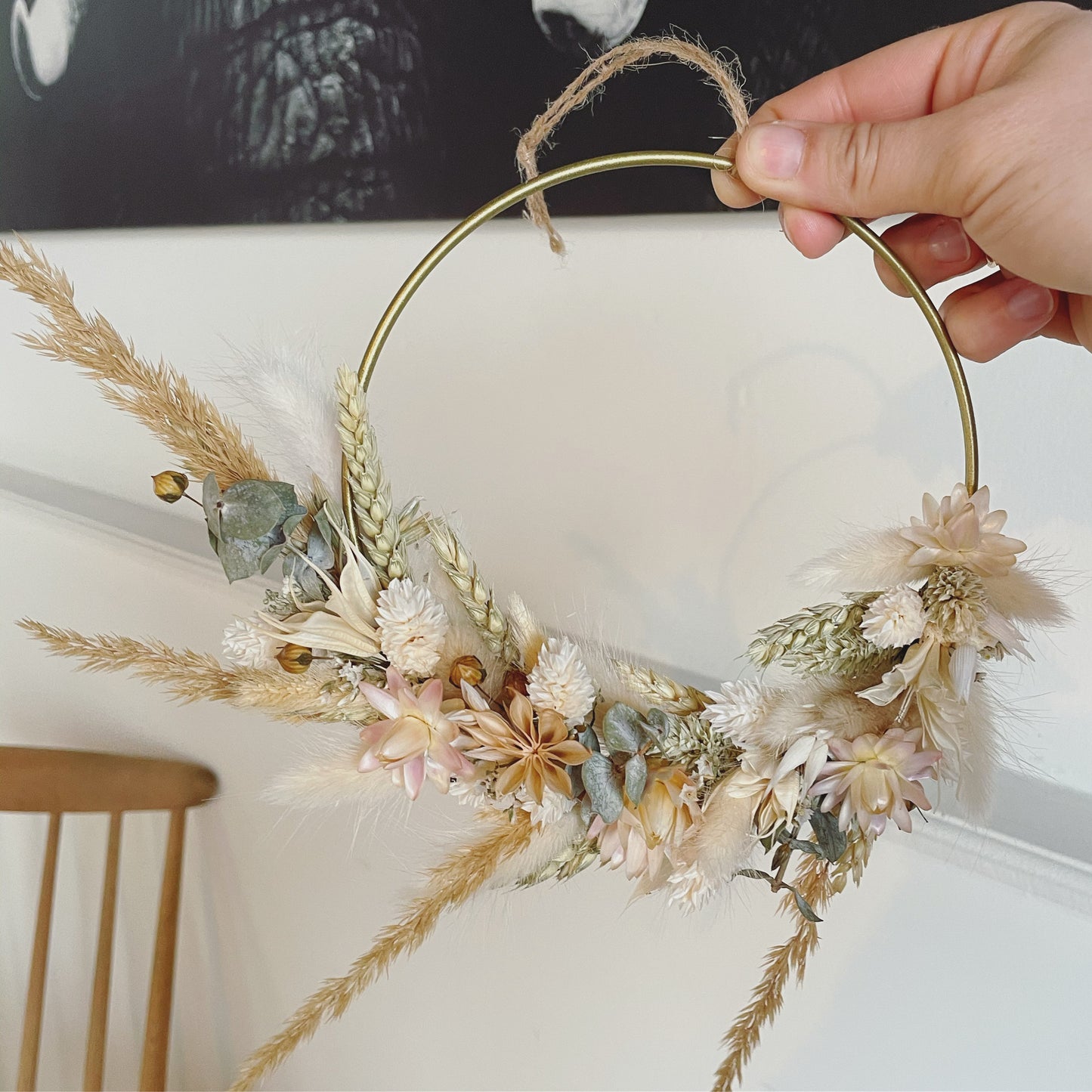 Couronne champêtre (beige/blanc)