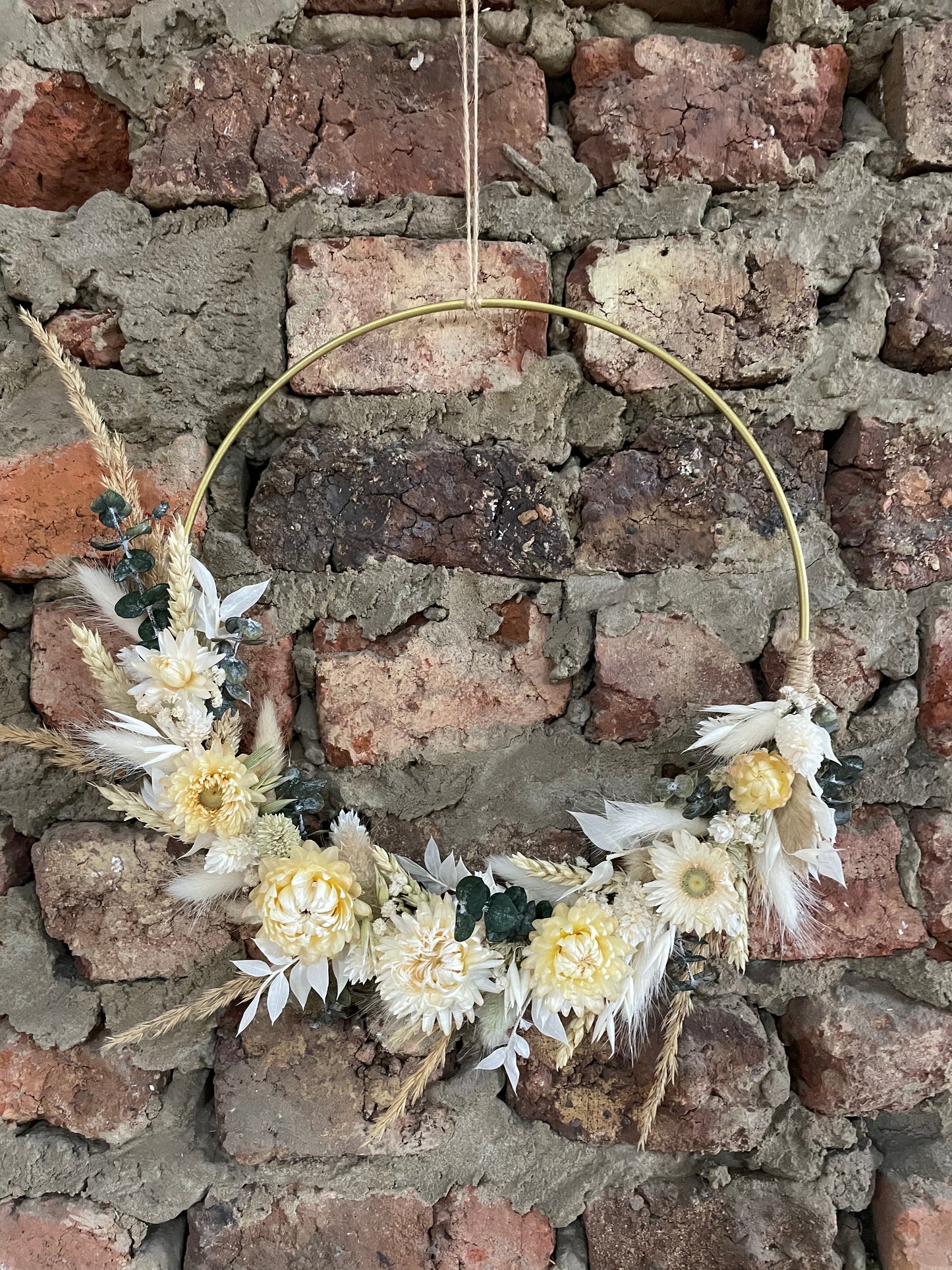 Couronne champêtre (beige/blanc)