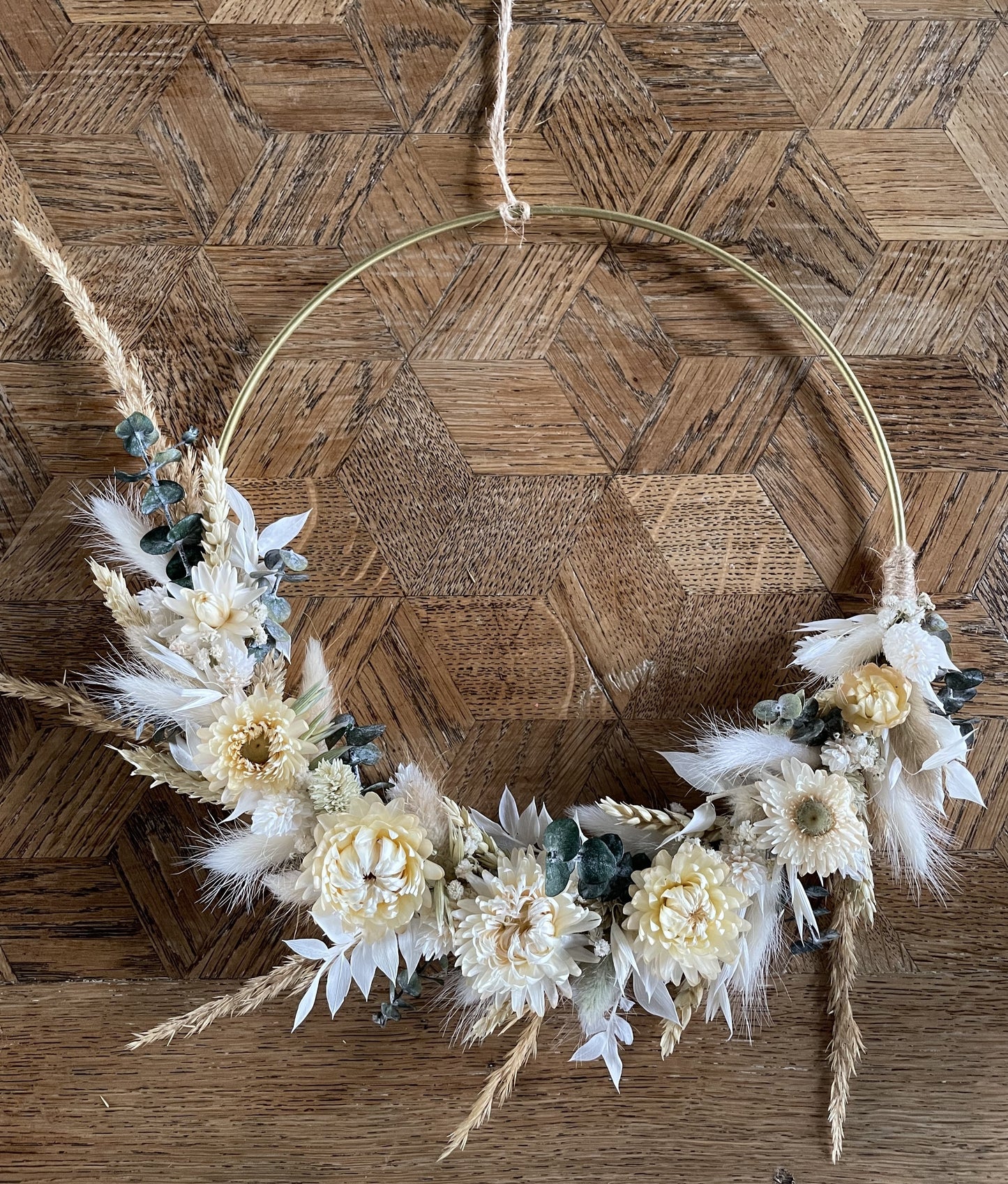 Couronne champêtre (beige/blanc)