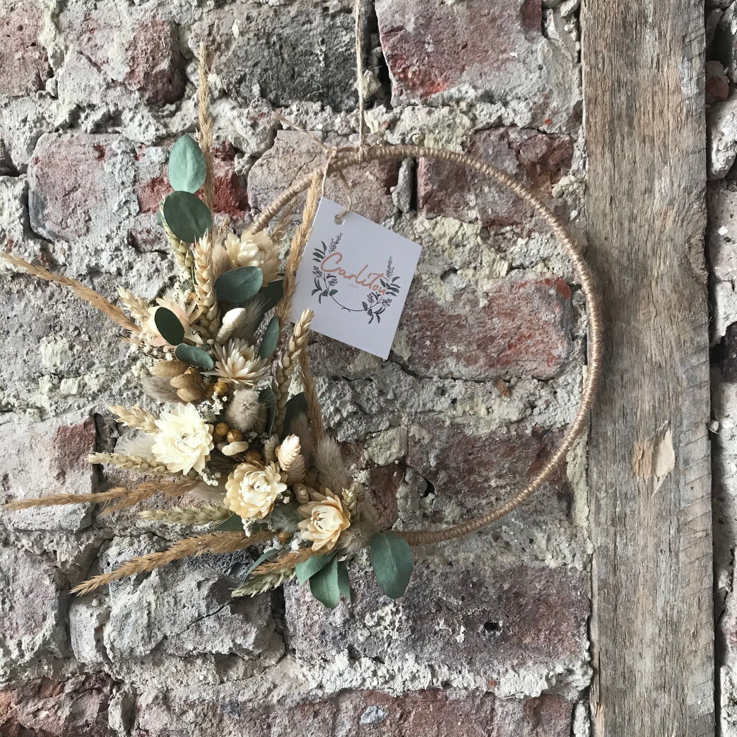 Couronne champêtre (beige/blanc)