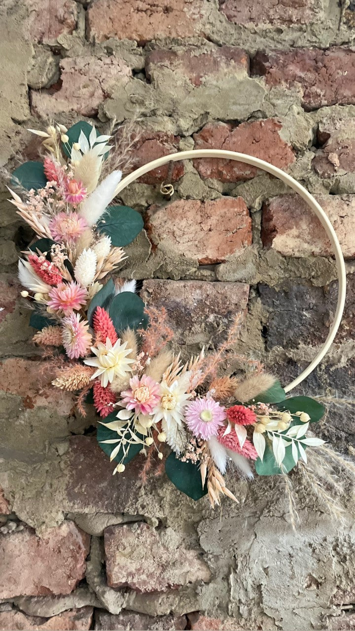 Atelier - créer une couronne de fleurs séchées
