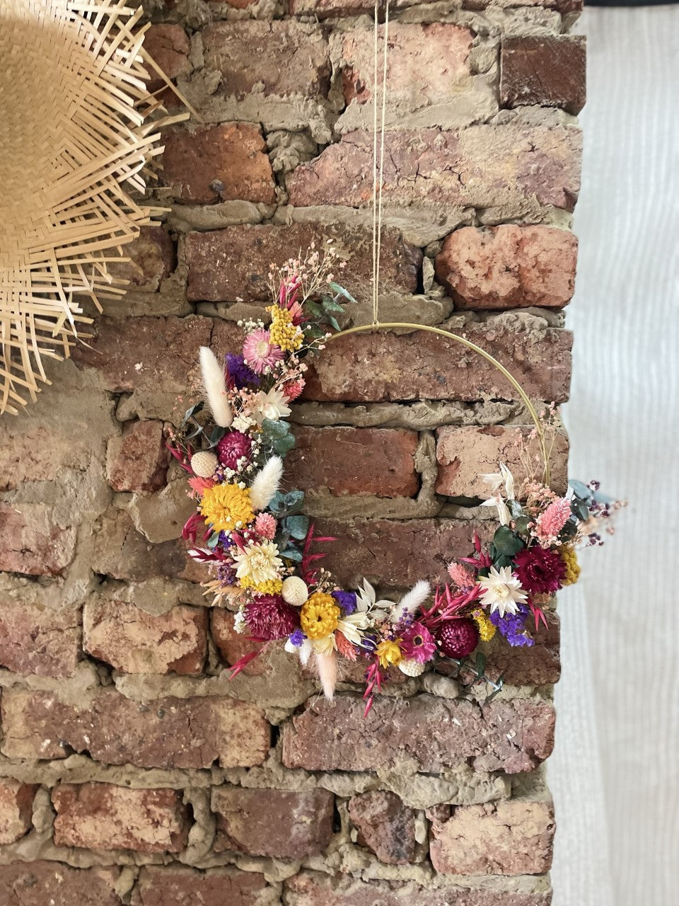 Atelier - créer une couronne de fleurs séchées