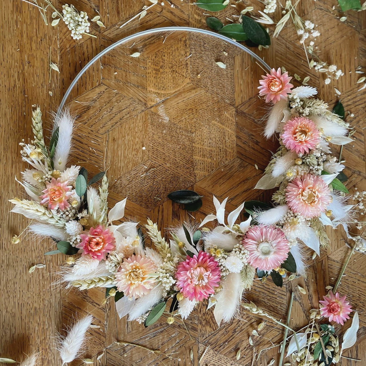 Atelier - créer une couronne de fleurs séchées