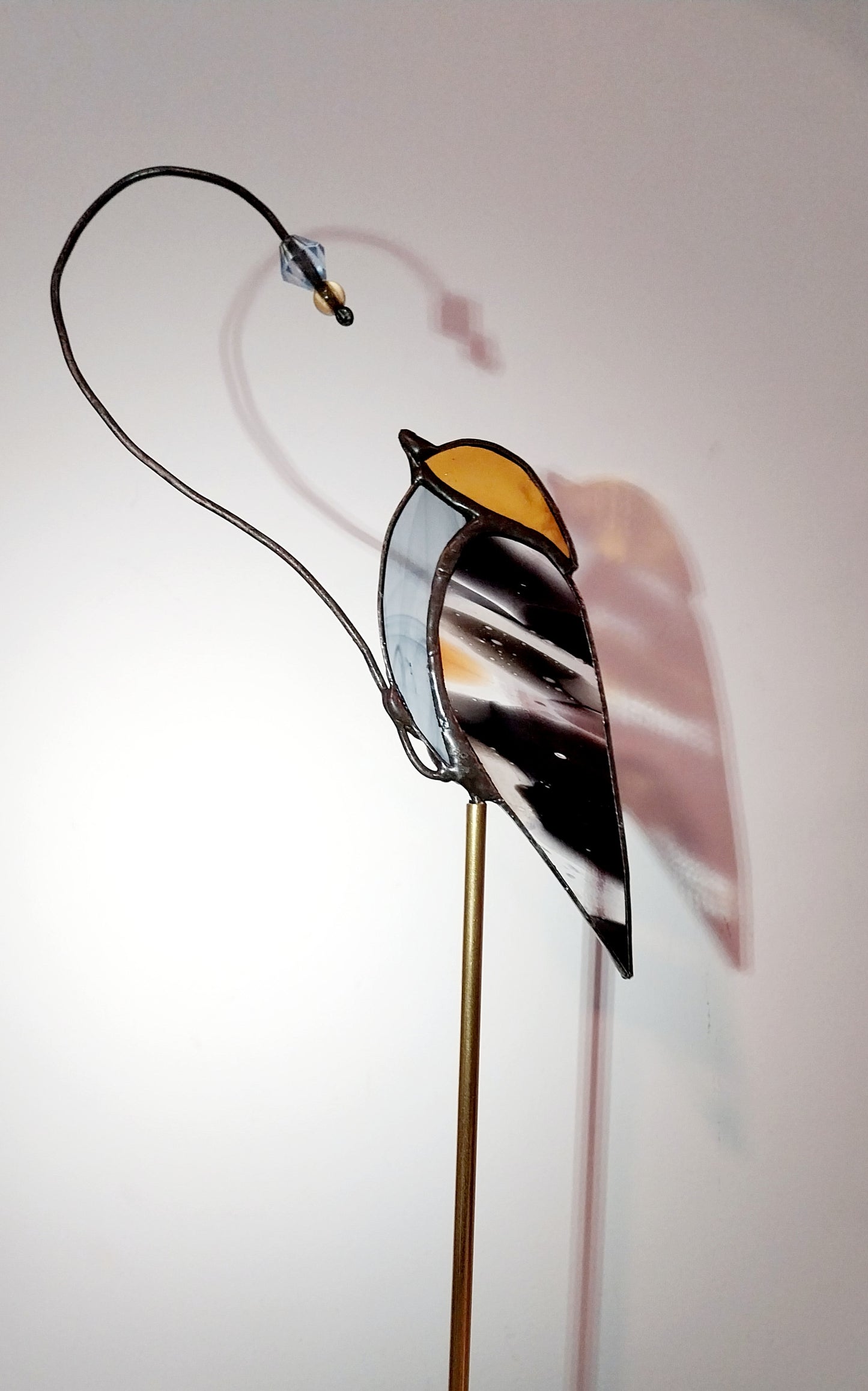 Atelier vitrail Tiffany - oiseau perché