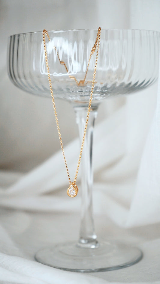 Collier gold filled et zircon B