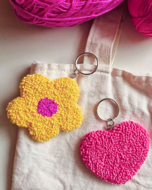 Atelier porte-clé en punch needle