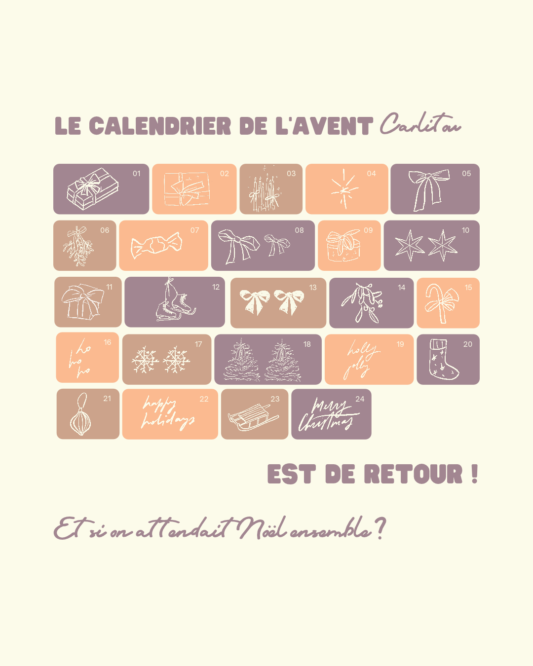 Calendrier de l'Avent Carlitou