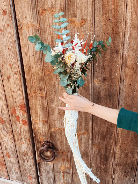 Tour de bouquet en macramé