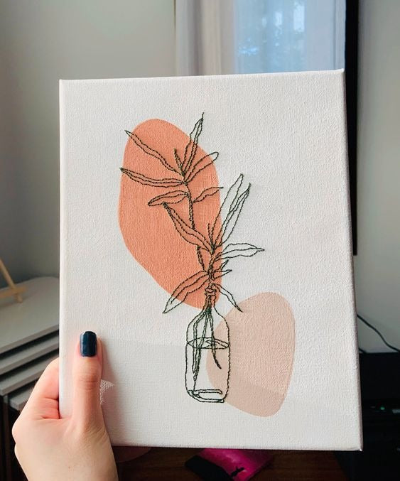 Atelier - Peinture & broderie sur toile