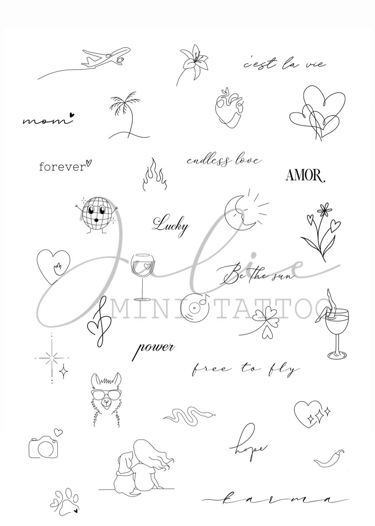 Tatouage avec Julie minitattoo