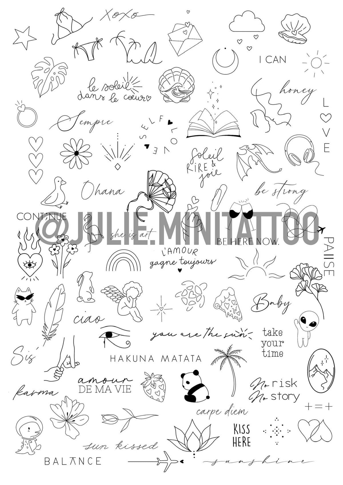 Tatouage avec Julie minitattoo