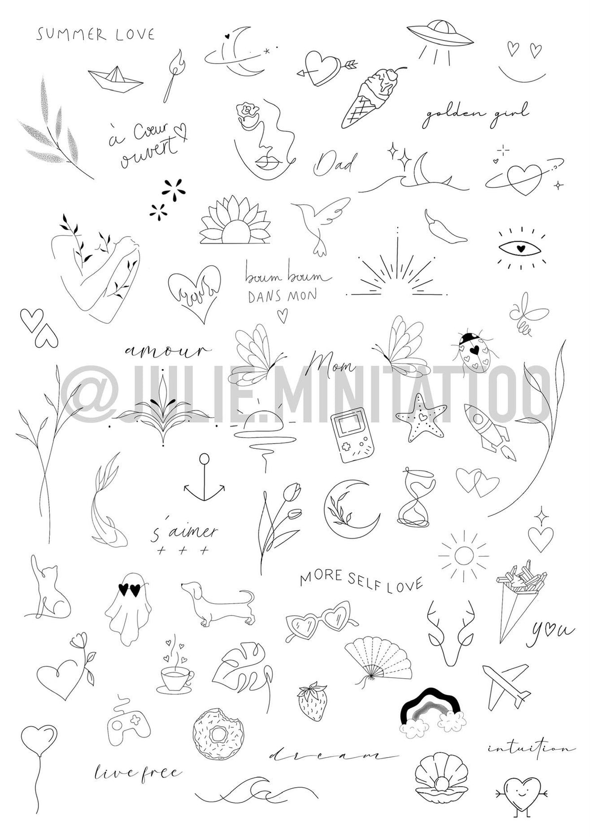 Tatouage avec Julie minitattoo